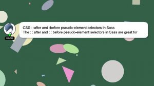 CSS : :after and :before pseudo-element selectors in Sass