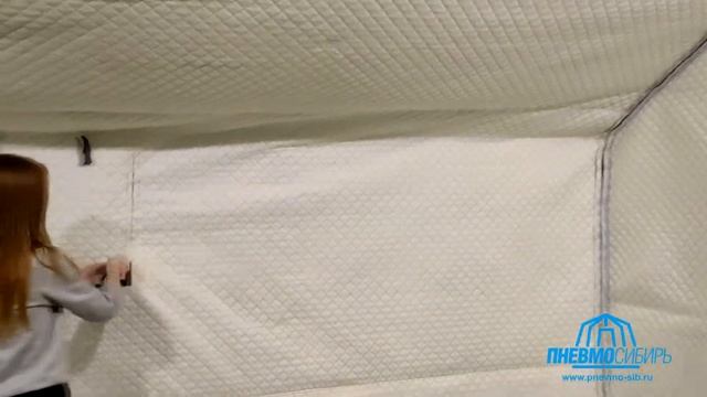 Для проведения мероприятий на Крайнем Севере. Пневмокаркасная палатка 8,0 x 6,0 x 3,3м. смотреть онлайн