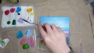 Летний пейзаж | Рисуем акрилом