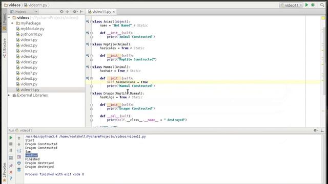 Python 11 - Classes Constructors and Variables