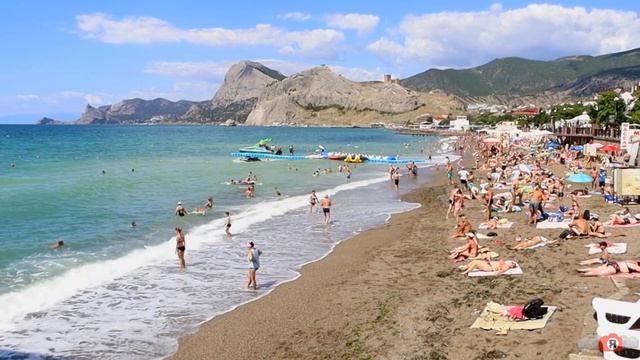 Пляжи курорта Судак. Высокий сезон в лето 2023 смотреть онлайн