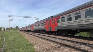 Электропоезд ЭД4М-0071 (ТЧ-26) пригородный поезд №6824 Москва - Куровская.