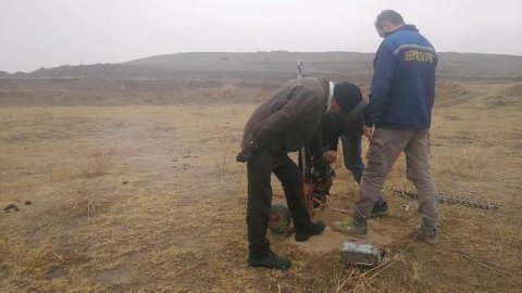 Бурение скважин мотобуром д10. Глубиной 10 метров.