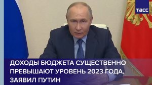 Доходы бюджета существенно превышают уровень 2023 года, заявил Путин