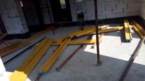 Снятие опалубки монолитного перекрытия потолка!!!