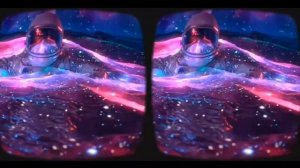 VR.Floating in space.Видео для виртуальных очков.