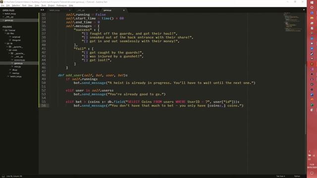 Adding games - How to build a Twitch bot in Python - Part 8 смотреть онлайн