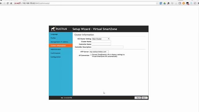How to configure Ruckus Virtual Smart Zone Console / Setup Wizard смотреть онлайн
