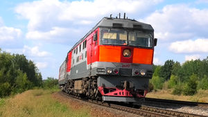 ТЭП70-0489 с круизным туристическим поездом "Жемчужина Кавказа"