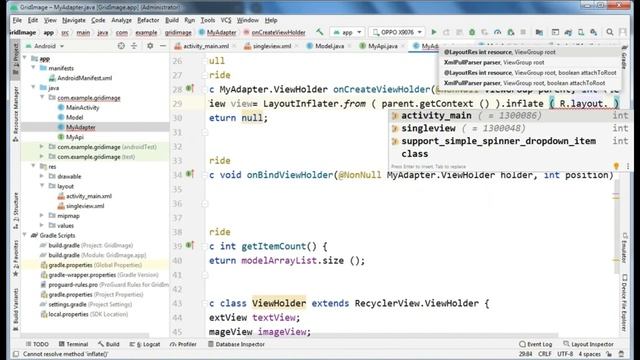 Android Studio | MySQL CRUD operation with image | Retrieve data with images in android Recyclervie