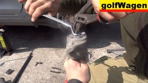 VW Golf 5 how to change rear springs and rear shock absorber 100% detailed full time