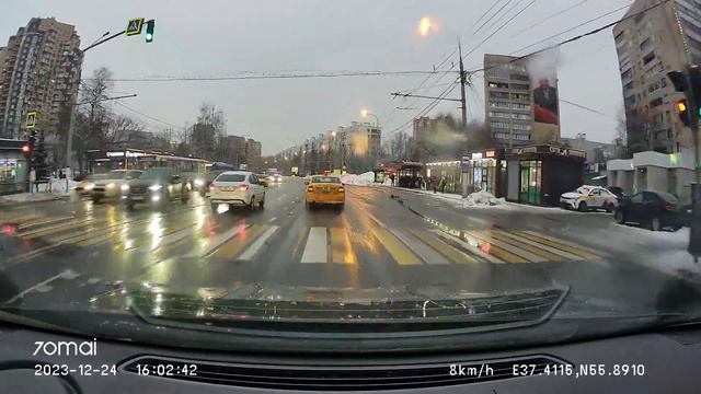 Driving in Moscow agglomeration: Химки - Южное Тушино 24/12/2023 (timelapse 4x) смотреть онлайн