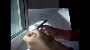 Pen spinning. Видео обучение трюку thumb around
