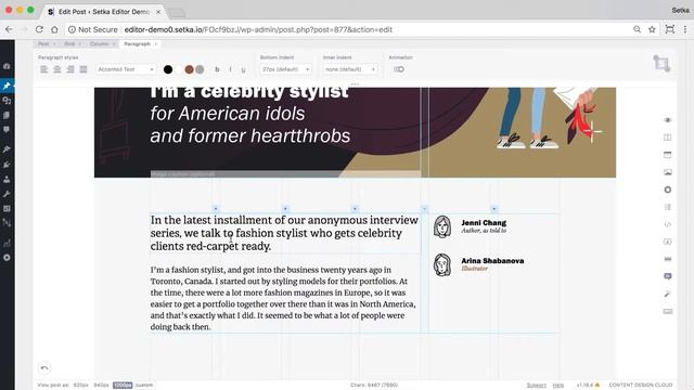 Работа с текстом в Setka Editor смотреть онлайн