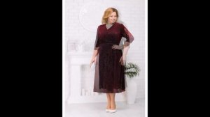 Бархатные платья для полных женщин - вечерняя мода