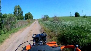 Мотоблок Патриот Урал М и самодельный прицеп в работе.