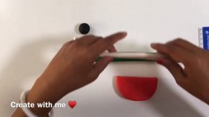 ♥️ Clay art- how to make watermelon slice | model craft tutorial super easy DIY