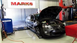 Ford 335 GTP with exhaust on dyno