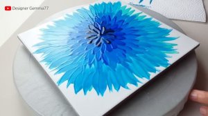 (599) Big blue flower | Easy Painting ideas | Acrylic Painting for beginners | Designer Gemma77