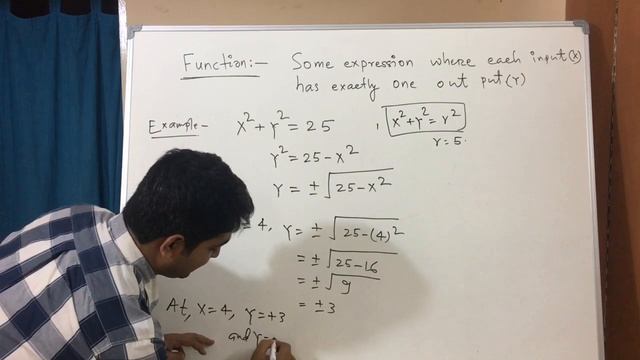 x square plus y square equal to 25. Is it function?? understand graphically (In Hindi) смотреть онлайн