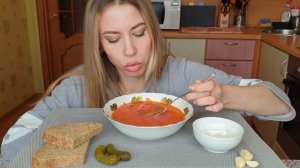 Мои уколы красоты и уход за кожей ? || МУКБАНГ борщ со сметаной ? Mukbang