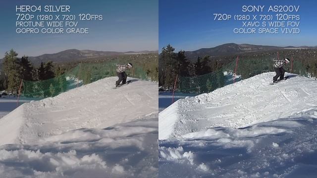 Sony HDR-AS200V vs GoPro Hero4 SILVER HD смотреть онлайн