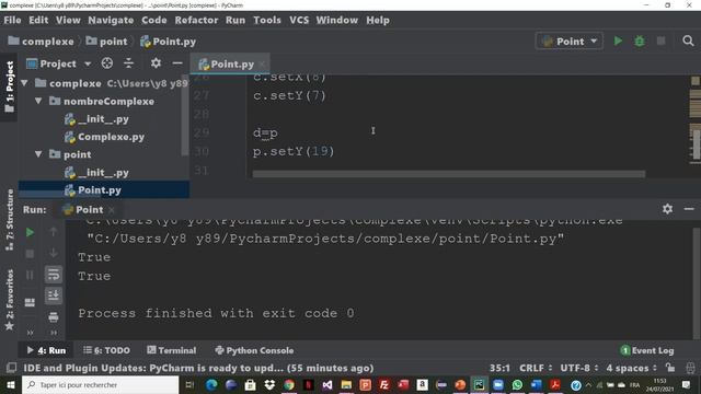 Classe Point, Surcharge d'Opérateur en python смотреть онлайн