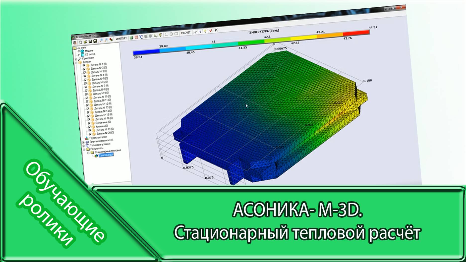 АСОНИКА- M-3D. Стационарный тепловой расчёт.