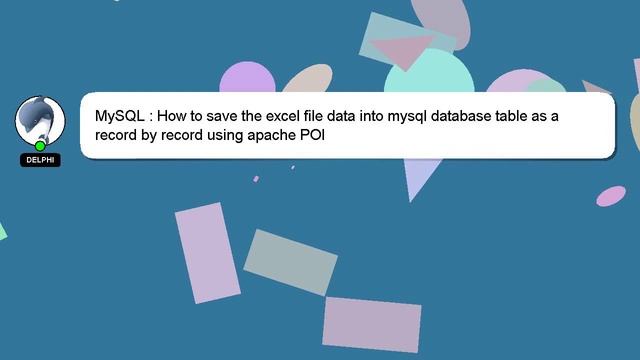 MySQL : How to save the excel file data into mysql database table as a record by record using apach смотреть онлайн