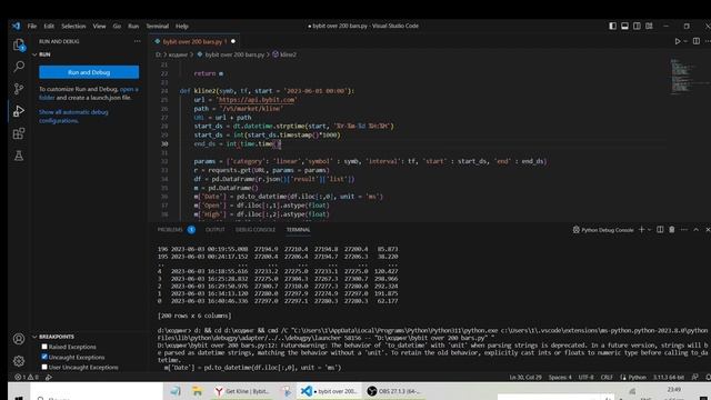 Получение расширенных данных с Bybit #bybit #python #api смотреть онлайн