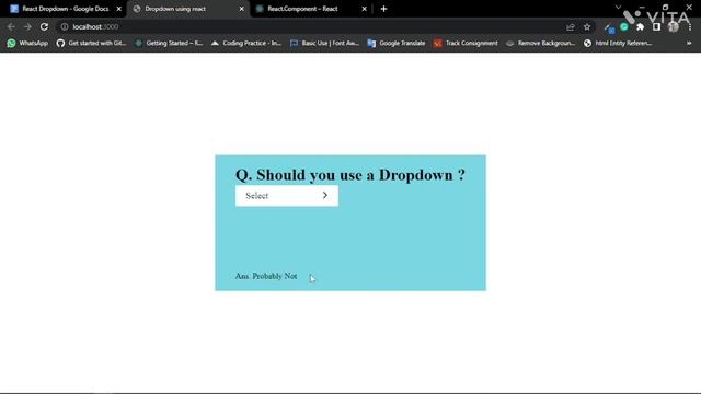 dropdown list project in react -coding ninjas skill test project смотреть онлайн