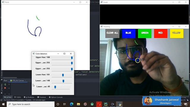 Computer Vision Project | OpenCV Tutorials for beginners  | Air Canvas project
