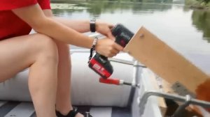 Аккумуляторный лодочный мотор на базе шуруповёрта METABO BS 18 LT 5.2 Ач