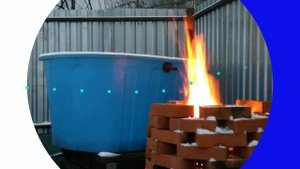 Дровяной водонагреватель для бассейна открытого типа