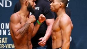 UFC191 WORLD FLYWEIGHT CHAMPIONSHIP REMATCH WEIGH IN DEMETRIOUS JOHNSON VS JOHN DODSON