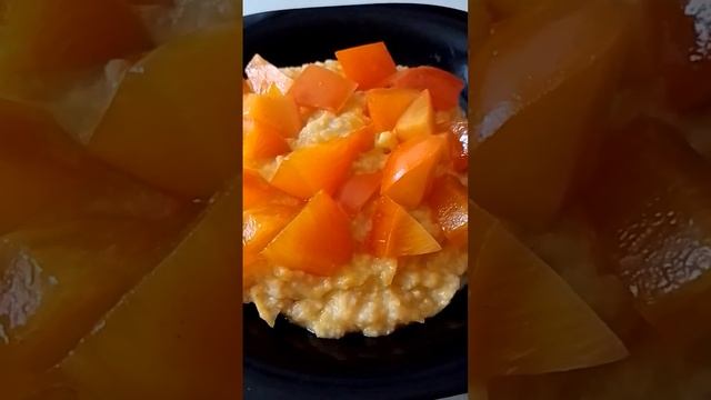 Каша из пшена с медом и Хурмой . #еда #едаялюблютебя