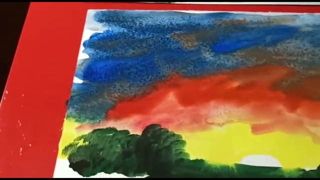 Рисуем летний закат. смотреть онлайн
