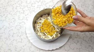 Салат с копченой куриной грудкой и морковью по-корейски. Стал любимчиком среди салатов!