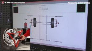 JOSAM cam aligner. Измерение углов наклона шкворней и углов поворота