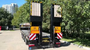 Оклеили низкорамную платформу 15-35 тонн для перевозки спецтехники #АрендаТрала