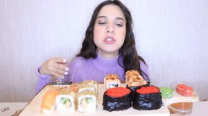 СУШИ/РОЛЛЫ/НИГИРИ И ГУНКАН/МУКБАНГ #AskFatima #mukbang