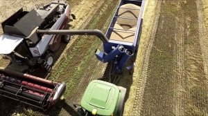 Бункер-перегрузчик зерна Тонар - БП15. Перегрузка зерна на поле - в зерновозы.