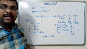 COLOR & FONT CLASS - JAVA PROGRAMMING