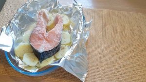 Семга в духовке со сливками и сыром в фольге