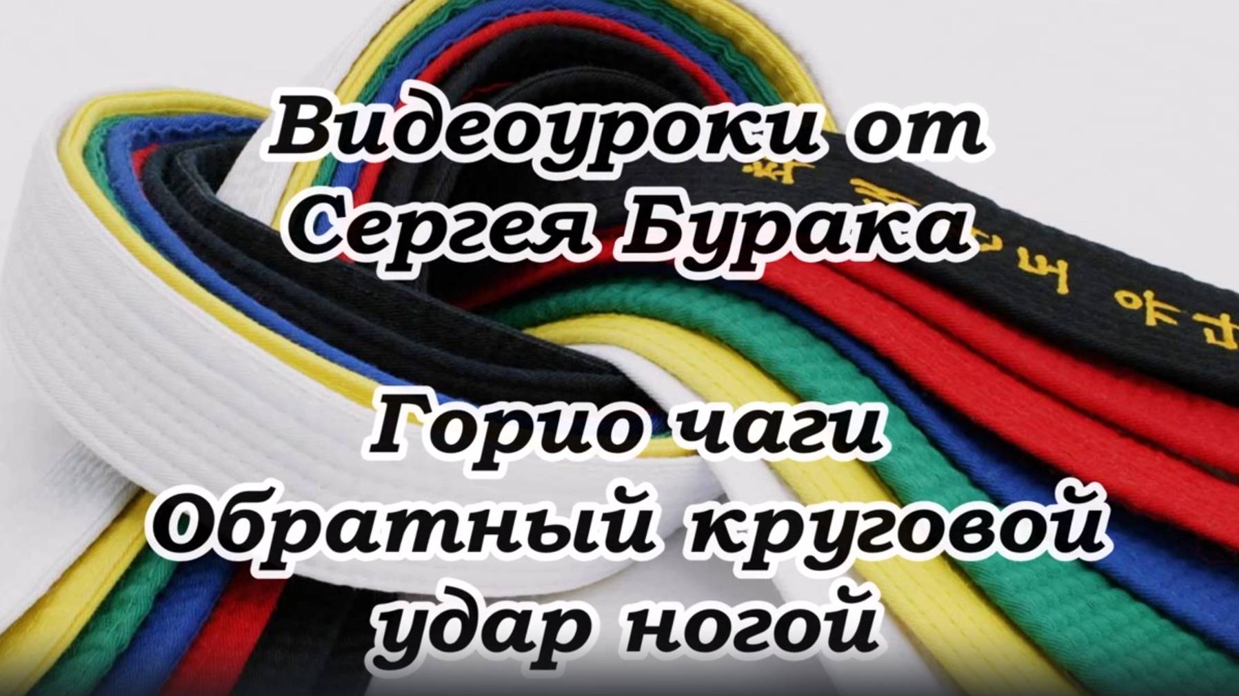 Видеоуроки от Сергея Бурака Горио чаги Обратный круговой удар ногой