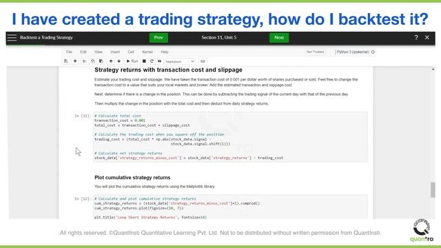 Python Trading Strategies | How to Backtest a Trading Strategy in Python?