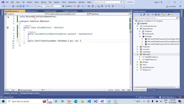 Asp net Core 6 MVC Connect to MS SQL Database Using EF Core Code First Approach | Visual Studio 202
