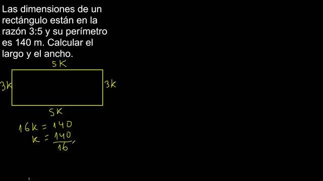 Las dimensiones de un rectángulo están en la razón 3:5 y su perímetro es 140 Calcular el largo y el смотреть онлайн