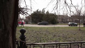 Обстрел районного военкомата в Акимовке Запорожской области, Украина.