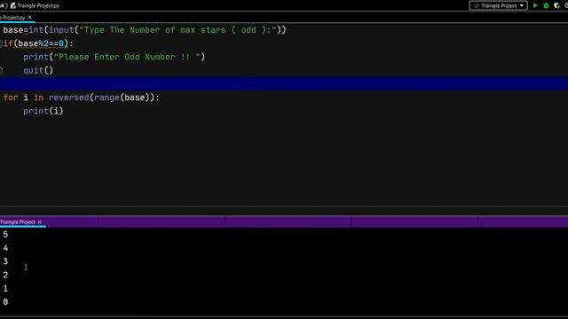 Python Use the Basics To print Triangle